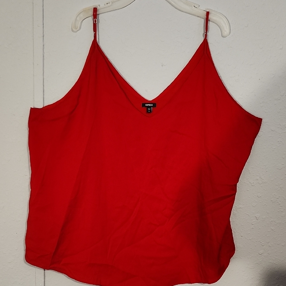 Express Red Spaguetti Straps Blouse